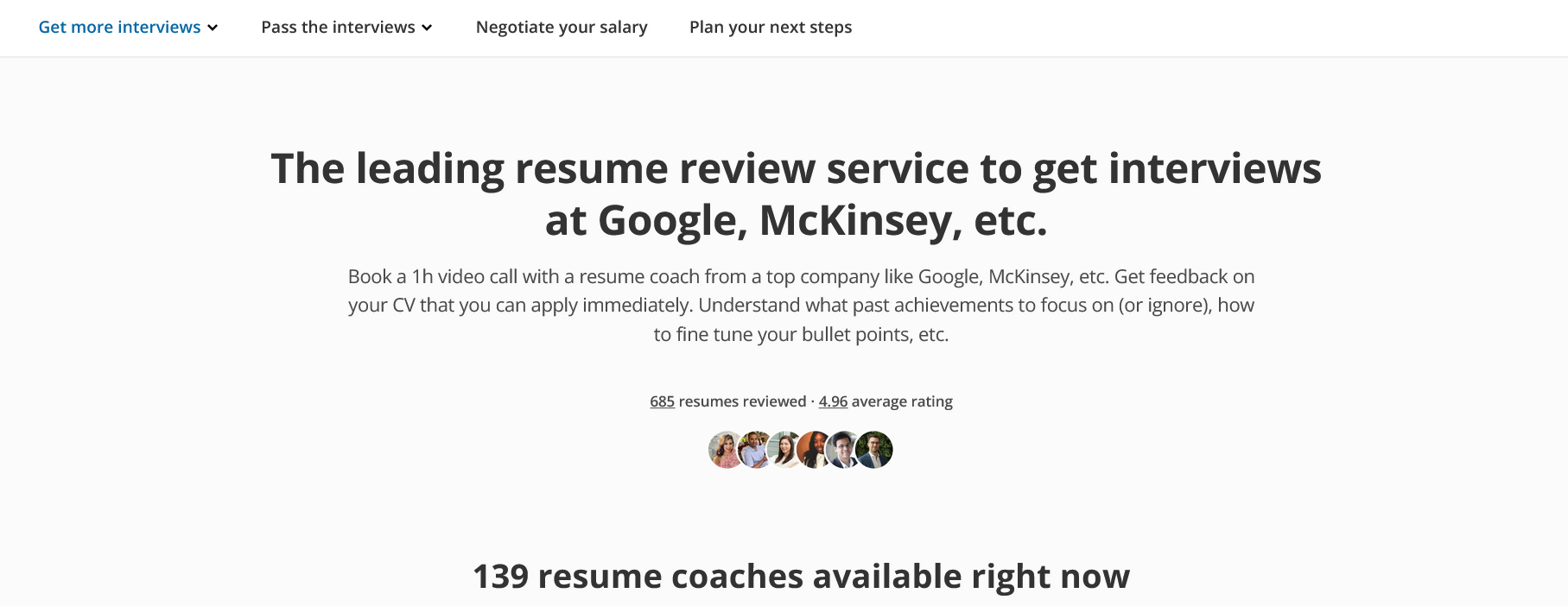 Igotanoffer resume review service