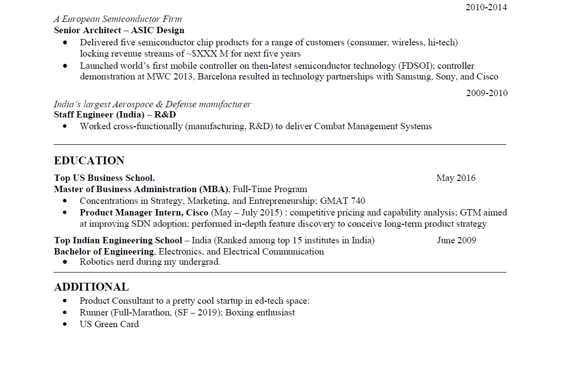 product manager resume example meta - part 2