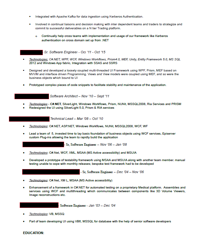 Engineering manager resume - Amazon