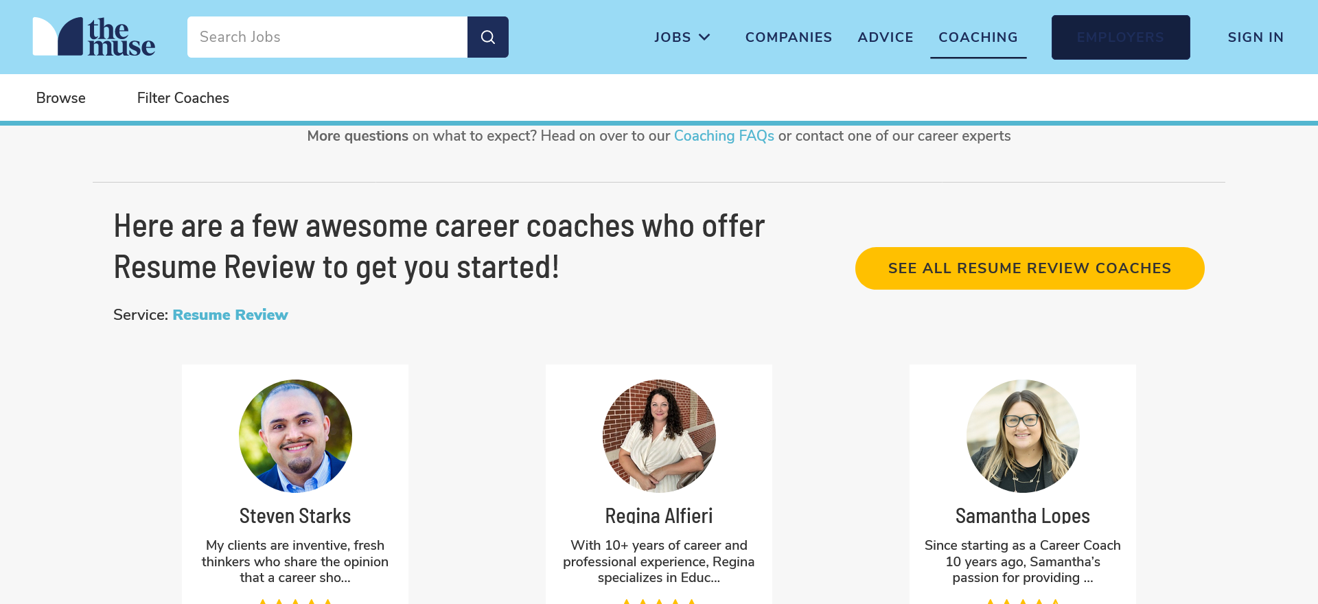Muse resume review service