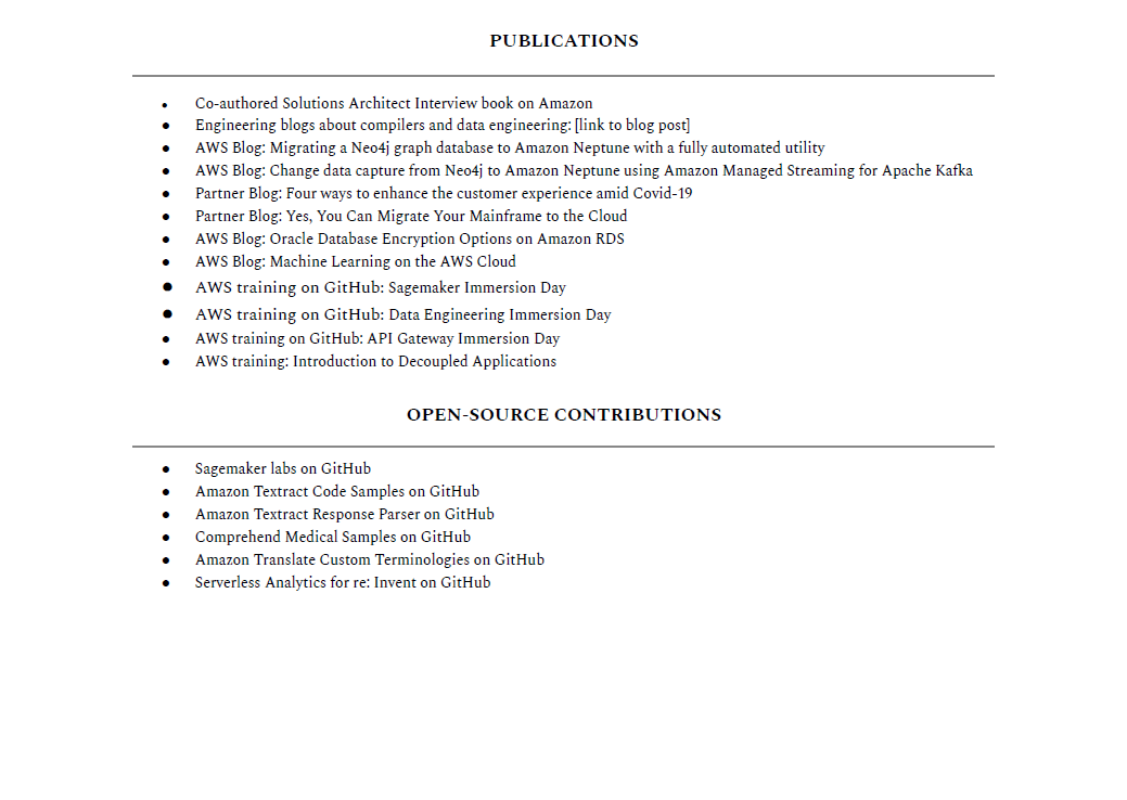 Amazon SDM resume example part 4